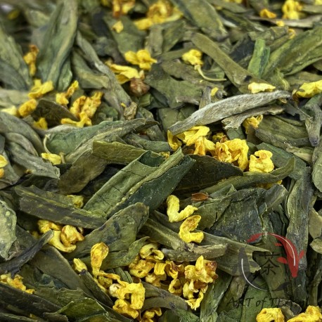 Herbata zielona Xi Hu Long Jing z kwiatem osmantusa (2022)